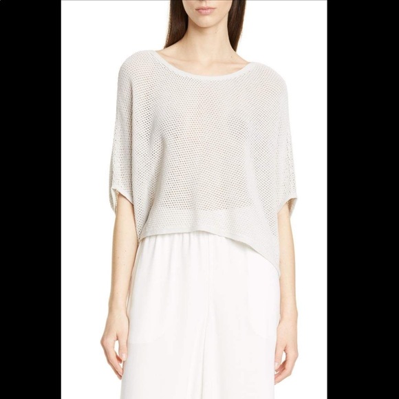 Eileen Fisher Tops - Eileen Fisher Cotton Blend Crop Sweater